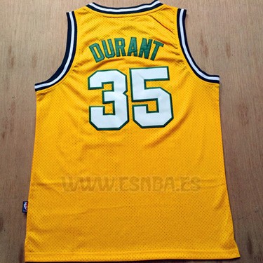 Camiseta Historic Seattle SuperSonics Kevin Durant #35 Amarillo